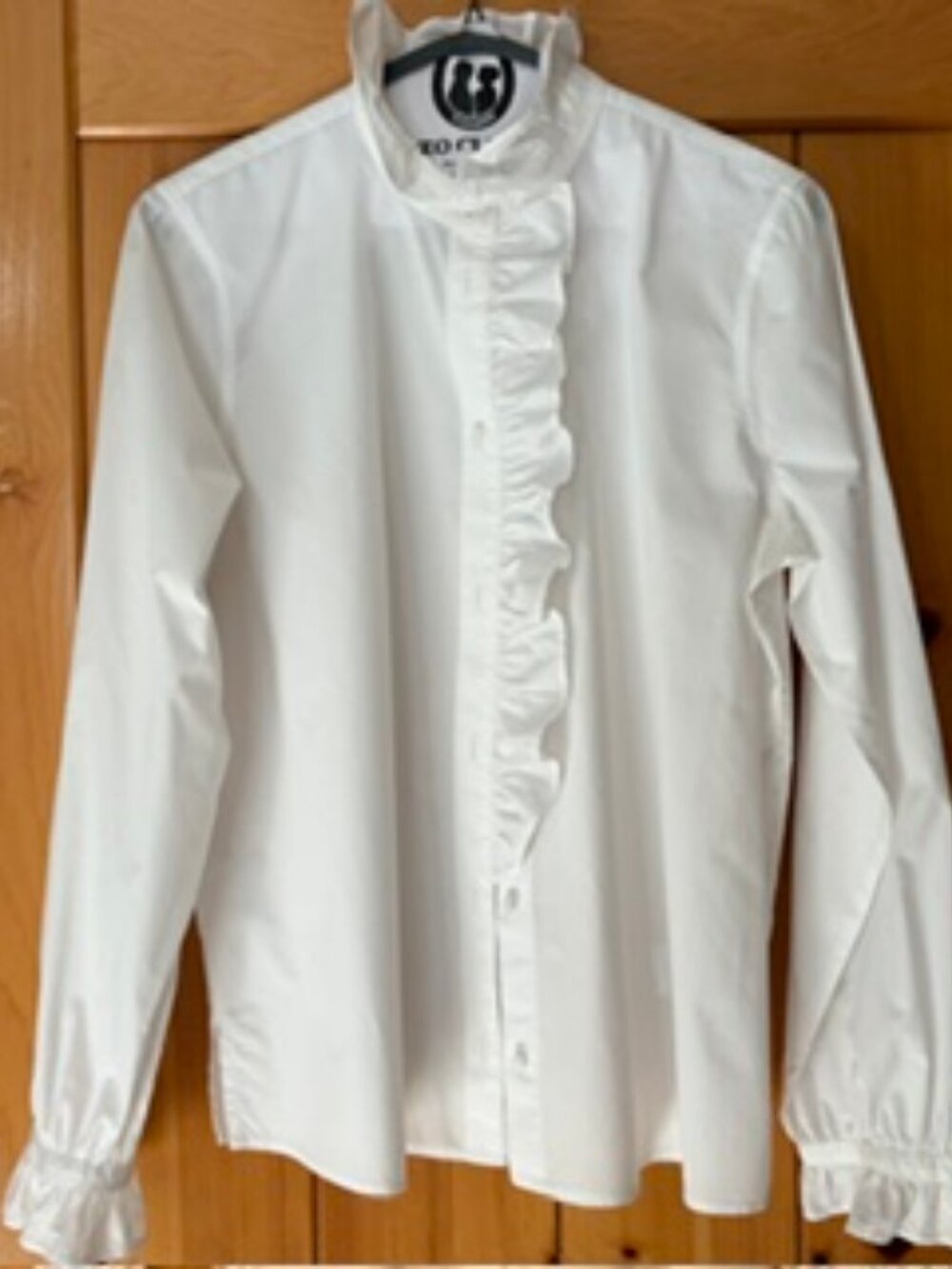 JCrew Ruffle Collar Cotton Blouse--Size 4